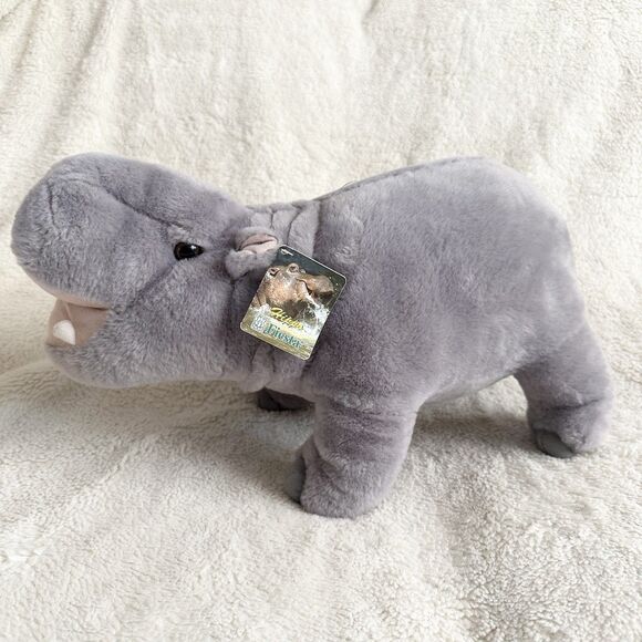 Fiesta Hippo Hippopotamus 12" Plush Stuffed Animal Toy Jungle Animals Realistic - Picture 1 of 7